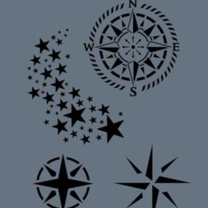 Rich New Seri N343 Stencil 35X25 Cm