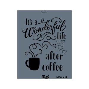 Rich New Seri N418 Stencil 35X25 Cm