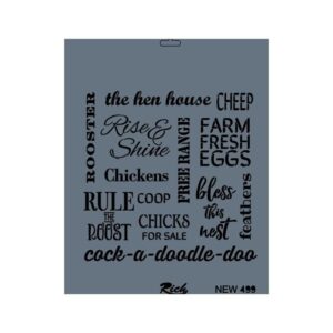 Rich New Seri N499 Stencil 35X25 Cm