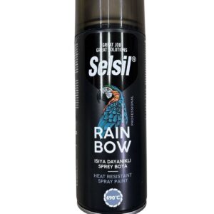 Selsil Rainbow Akrilik Sprey Boya 690 Derece Isıya Dayanıklı Siyah