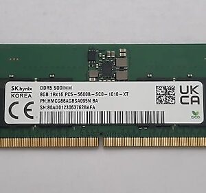 SK HYNIX 8GB DDR5 5600Mhz 1Rx16 CL40 Notebook Ram HMCG66AGBSA095N